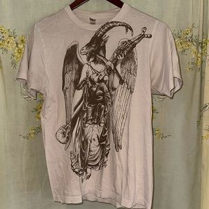 Small Rise and Fall Baphomet Crushed by the Weight of the World tee!